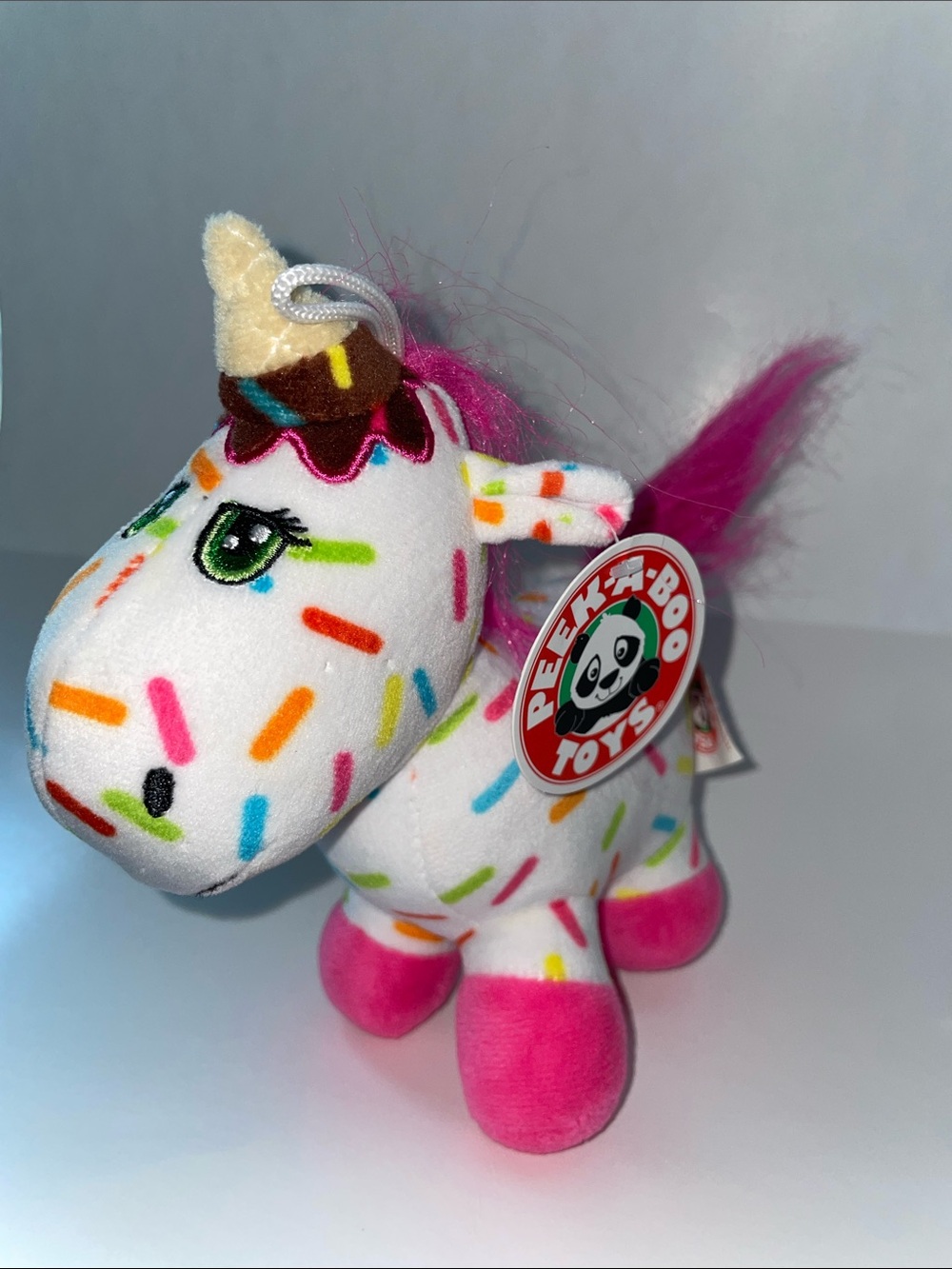 Sprinkle Unicorn Plush Toy - White & Pink